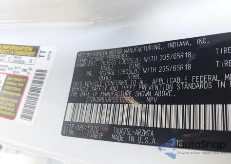 2023 Toyota Highlander Xle from USA, damaged, VIN 5TDKDRBH8PS510690